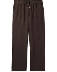 MR P. - Edward Straight-Leg Garment-Dyed Linen Drawstring Trousers - Lyst