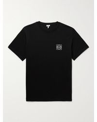 Loewe - T-Shirt aus Baumwoll-Jersey mit Logostickerei - Lyst