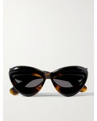 Loewe - Injected Round-frame Tortoiseshell Acetate Sunglasses - Lyst