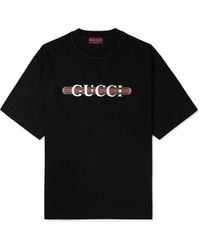 Gucci Ac/dc Printed T-shirt in Black for Men | Lyst