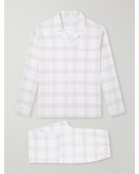 Derek Rose - Kelburn Checked Brushed Cotton-Flannel Pyjama Set - Lyst