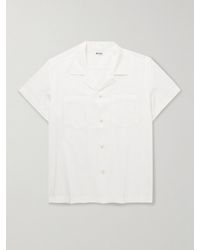 Bode - Camp-Collar Cotton-Voile Shirt - Lyst