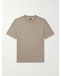 ZEGNA - T-Shirt aus "Oasi"-Leinen - Lyst