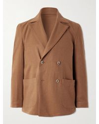 STÒFFA - Double-Breasted Camel Hair Blazer - Lyst
