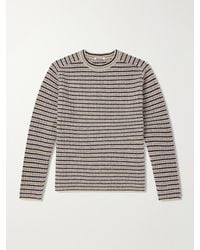 AURALEE - Striped Ribbed Wool And Cashmere-Blend Sweater - Lyst