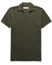 Orlebar Brown - Felix Slim-fit Linen-jersey Polo Shirt - Lyst
