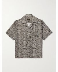 Kapital - Camicia Con Stampa Serpente E Colletto Aperto - Lyst