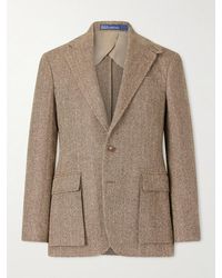 Polo Ralph Lauren - Herringbone Linen, Silk And Wool-Blend Blazer - Lyst