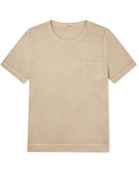 Massimo Alba Panarea Garment-dyed Cotton-jersey T-shirt - Natural