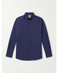 Brunello Cucinelli - Cutaway-collar Cotton Shirt - Lyst