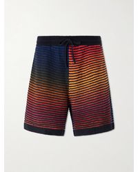 Loewe - Paula's Ibiza Straight-Leg Striped Cotton-Blend Shorts - Lyst