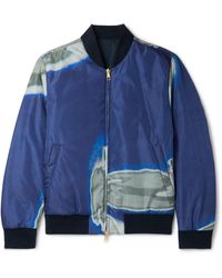 Dunhill - Slim-fit Reversible Printed Shell And Cotton Bomber Jacket - Lyst