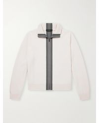 Gucci - Web-Intarsia Wool Zip-Up Sweater - Lyst