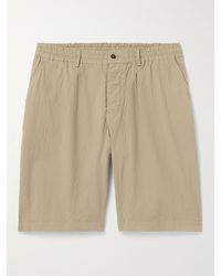 Universal Works - Wide-leg Cotton-blend Seersucker Shorts - Lyst