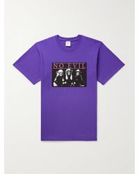 Noah - T-shirt in jersey di cotone con stampa No Evil - Lyst