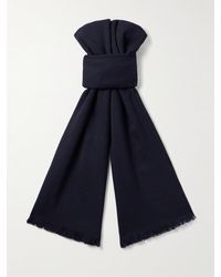 Tom Ford - Frayed Puppytooth Wool Scarf - Lyst