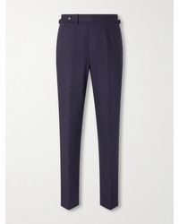 dunhill - Straight-Leg Pinstriped Wool Suit Trousers - Lyst
