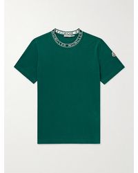 Moncler - Slim-Fit Logo-Appliquéd Cotton-Jersey T-Shirt - Lyst