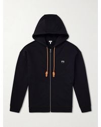 Loewe - Anagram-Embroidered Cotton-Jersey Zip-Up Hoodie - Lyst