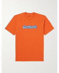 Carhartt - Liquid Script Slim-fit Logo-print Cotton-jersey T-shirt - Lyst
