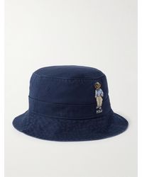 Polo Ralph Lauren - Logo-Embroidered Cotton-Twill Bucket Hat - Lyst