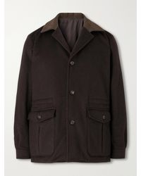 Caruso - Dalila Suede-trimmed Wool Jacket - Lyst