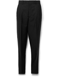 Acne Studios - Porter Slim-fit Pleated Wool And Mohair-blend Trousers - Lyst