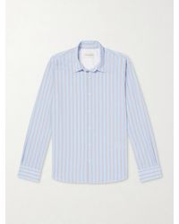 Officine Generale - Giacomo Striped Cotton-poplin Shirt - Lyst
