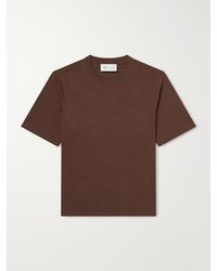 Ami Paris - Logo-Embroidered Cotton-Jersey T-Shirt - Lyst