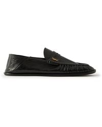 Saint Laurent - Le Loafer Logo-Embellished Collapsible-Heel Leather Penny Loafers - Lyst