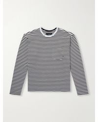 Rag & Bone - Striped Cotton-Jersey T-Shirt - Lyst