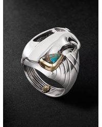Jacques Marie Mage - Anello Limited Edition in oro e argento con turchese Lone Mountain Atian Thunderbird - Lyst