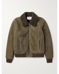 Saint Laurent - Shearling Blouson Jacket - Lyst