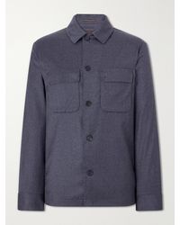 Slowear - Stretch-Wool Flannel Overshirt - Lyst