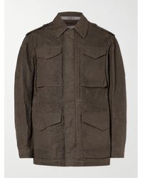 James Purdey & Sons - Leather-trimmed Cotton Field Jacket - Lyst