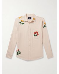 Portuguese Flannel - Embroidered Organic Cotton-flannel Shirt - Lyst