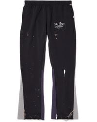 GALLERY DEPT. - Flared Paint-Splattered Panelled Logo-Print Cotton-Jersey Sweatpants - Lyst