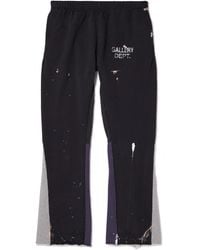 GALLERY DEPT. - Flared Paint-Splattered Panelled Logo-Print Cotton-Jersey Sweatpants - Lyst