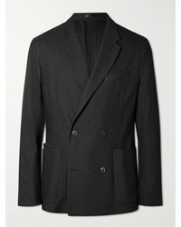 Paul Smith - Double-breasted Linen-blend Blazer - Lyst