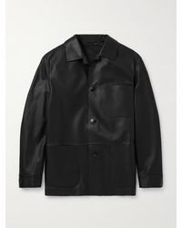 Canali - Leather Chore Jacket - Lyst