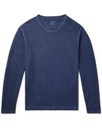 120% Lino - Mélange Stretch Linen And Cotton-blend Sweatshirt - Lyst