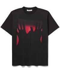 Our Legacy - Red Taste Of Hands Printed Appliquéd Cotton-jersey T-shirt - Lyst