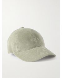 A.P.C. - Charlie Logo-embroidered Wool-blend Corduroy Baseball Cap - Lyst