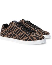 Fendi Knit Trainer - Brown