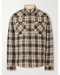 Visvim - Kerchief Checked Wool And Linen-Blend Down Jacket - Lyst