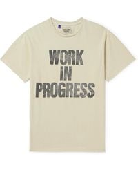 GALLERY DEPT. - Work In Progress Distressed Printed Cotton-jersey T-shirt - Lyst