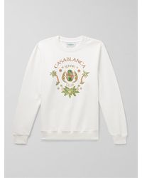 Casablanca - Joyaux D'afrique Logo-print Organic Cotton-jersey Sweatshirt - Lyst