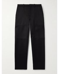 Loewe - Straight-Leg Panelled Wool-Twill Cargo Trousers - Lyst