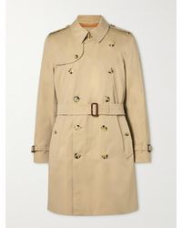 Burberry - Kensington Belted Double-Breasted Cotton-Gabardine Trench Coat - Lyst