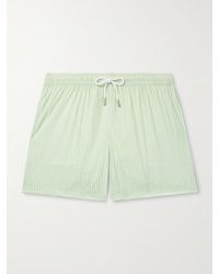 Thom Sweeney - Straight-Leg Mid-Length Striped Swim Shorts - Lyst